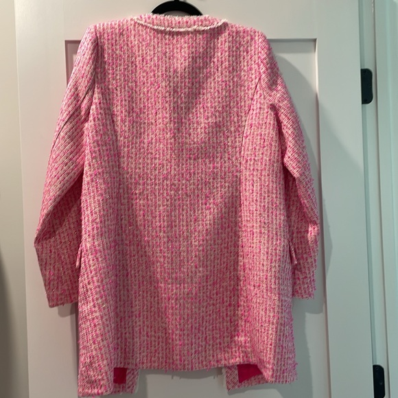 Lilly Pulitzer Pink Tweed Blazer Dashielle - Picture 7 of 9